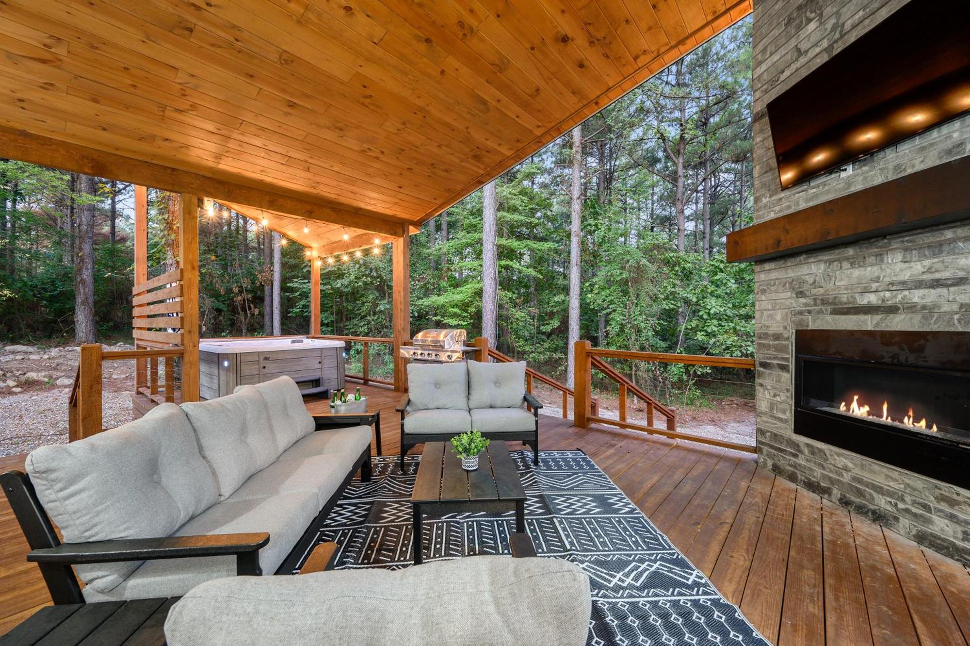 Two Knights Luxury Cabin Broken Bow Extérieur photo